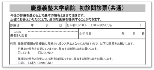 問診表